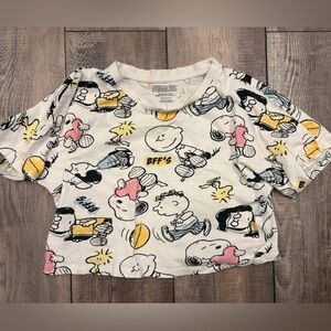 Peanuts teen White and Yellow Graphic Tee